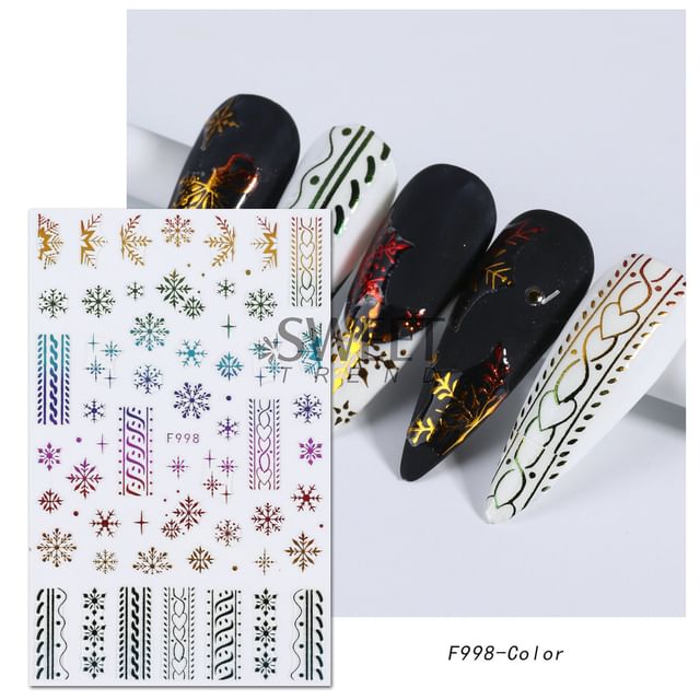 Christmas Nail Art Stickers (Various Designs)