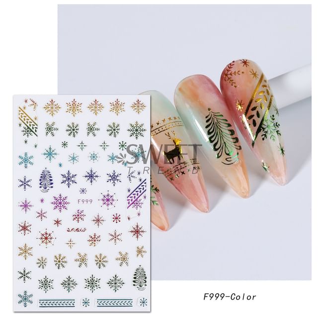 Christmas Nail Art Stickers (Various Designs)