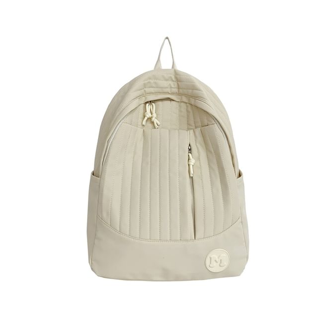 Backpack Plain Laptop Quilted