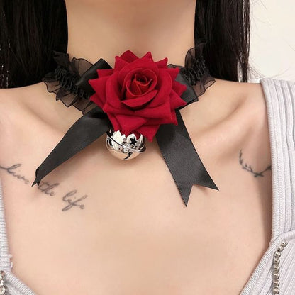 Rose Bell Tulle Choker