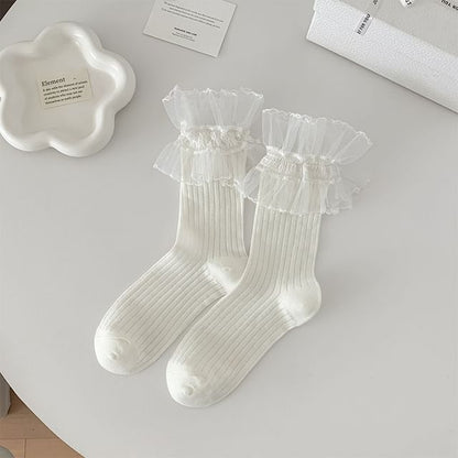 Ruffle Trimmed Socks