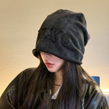 Tie Dye Lettering Applique Beanie