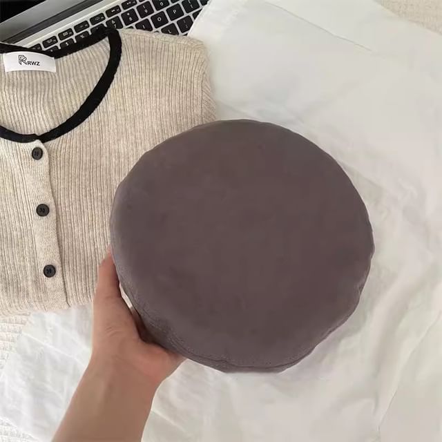Belted Faux Suede Beret