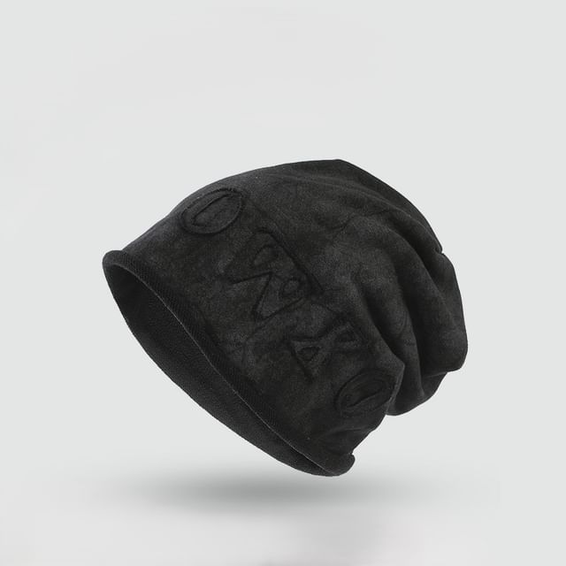 Tie Dye Lettering Applique Beanie