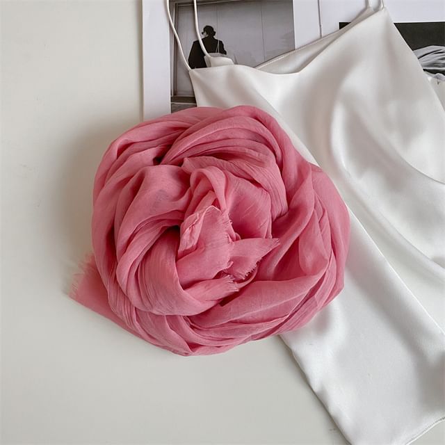 Plain Frayed Scarf