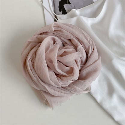 Plain Frayed Scarf