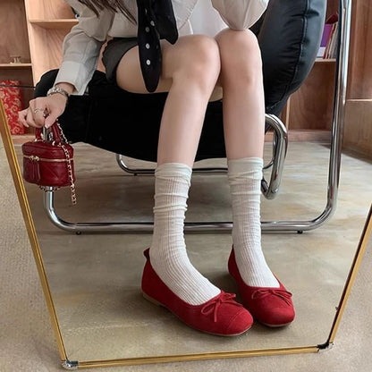 Bow Flats Square Toe