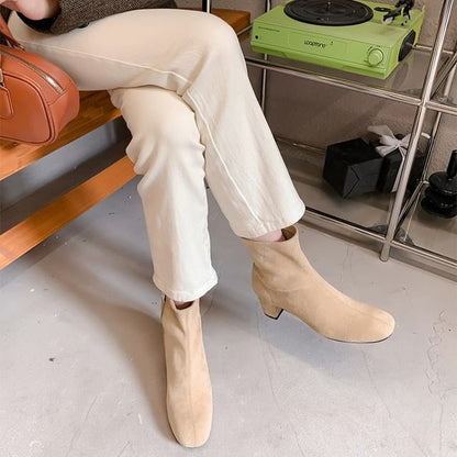 Heel Chunky Boots Short