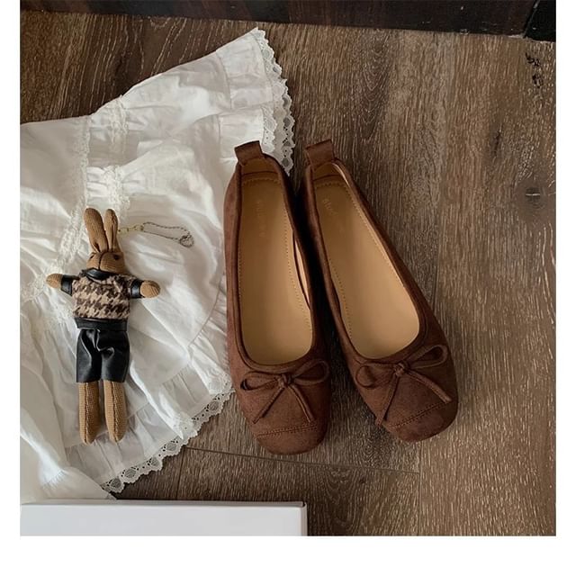 Bow Flats Square Toe