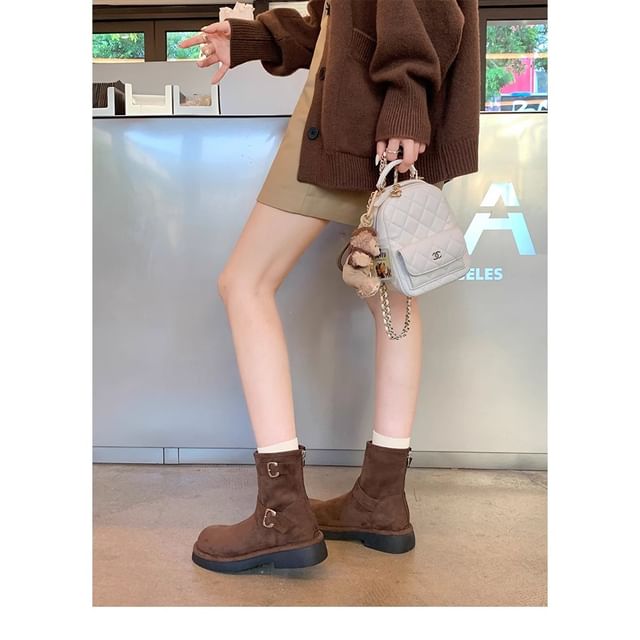 Boots Faux (Various Suede Buckled Designs)