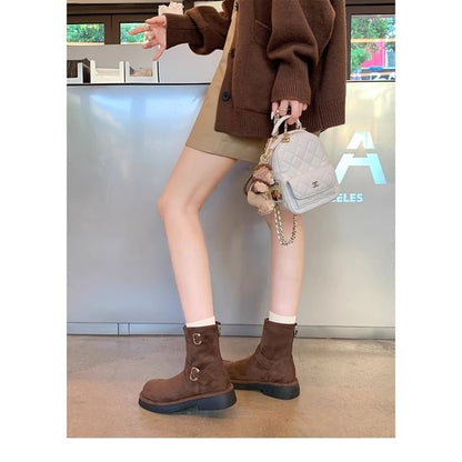 Boots Faux (Various Suede Buckled Designs)