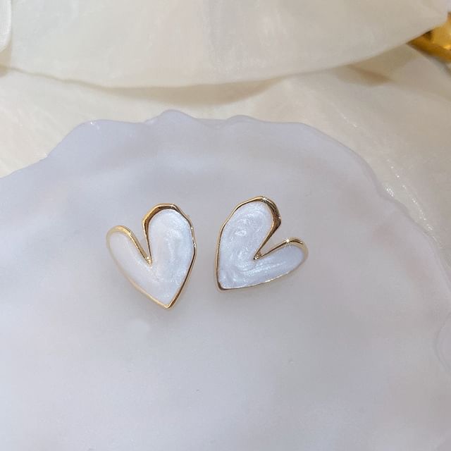 Butterfly Ear Cuff / Heart Glaze Alloy Stud Earring / Leaf Alloy Asymmetrical Dangle Earring