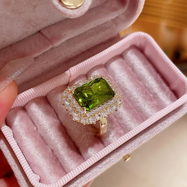 Rhinestone Alloy Ring (Various Designs)