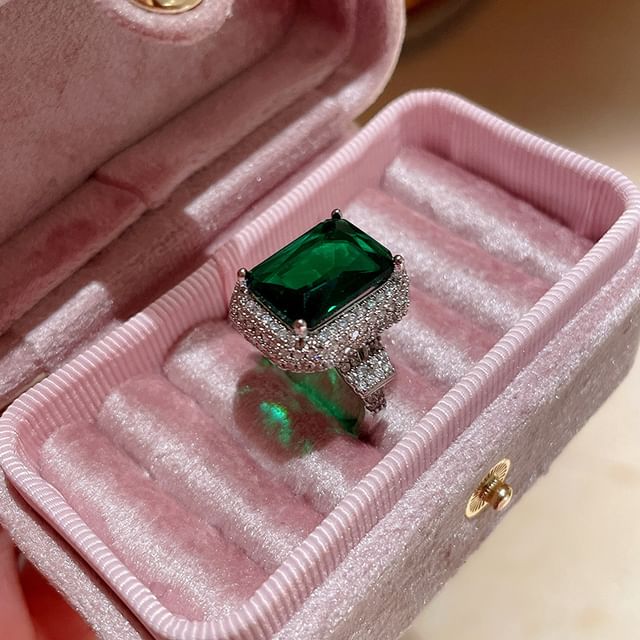 Rhinestone Alloy Ring (Various Designs)
