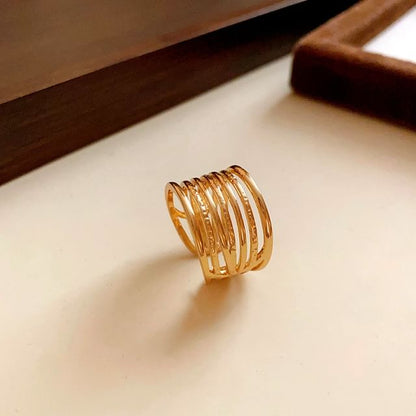 Rhinestone Alloy Open Ring / Layered Open Ring (Various Designs)