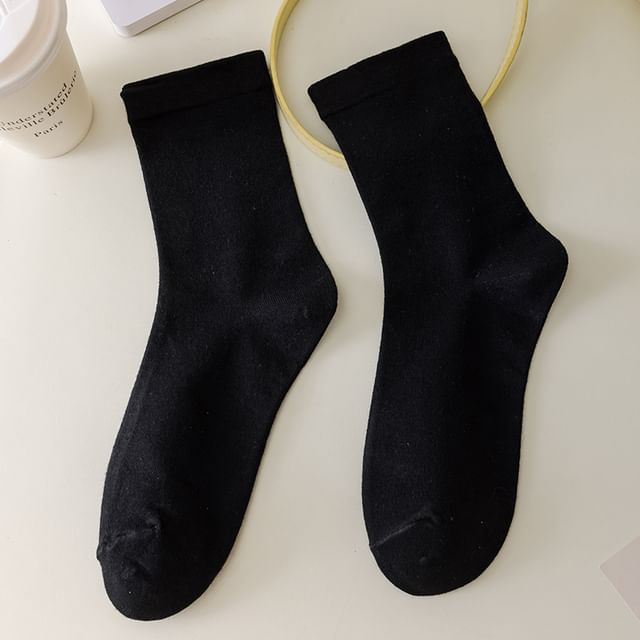 Plain  Crew Socks