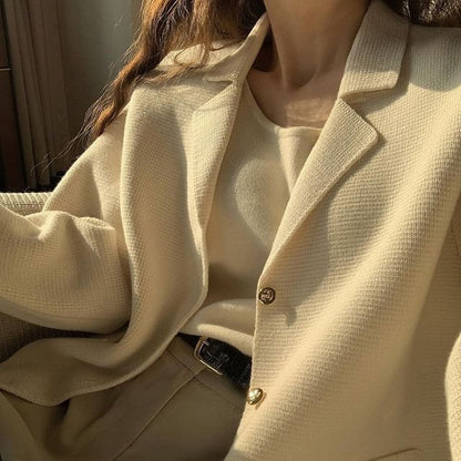 Lapel Collar Cardigan