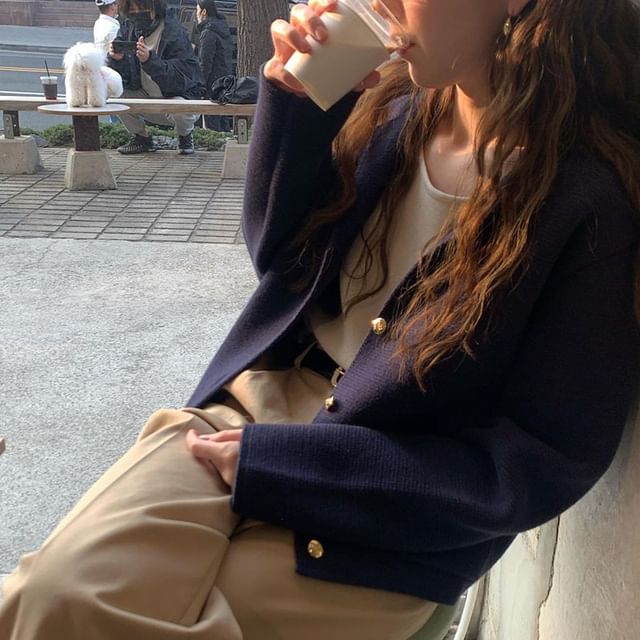 Lapel Collar Cardigan