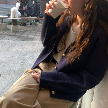 Lapel Collar Cardigan