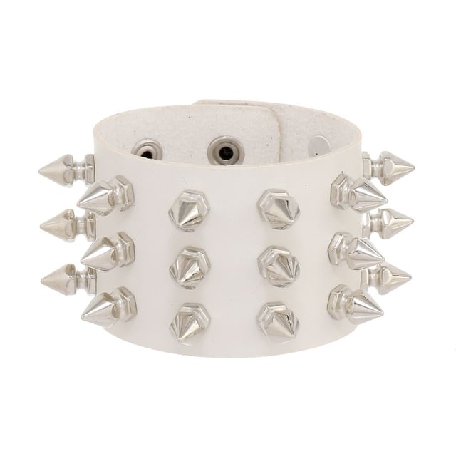 Studded Faux Leather Bracelet
