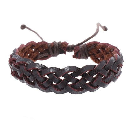 Woven Faux Leather Bracelet