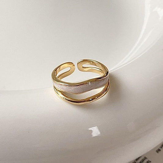 Rhinestone / Layered Open Ring