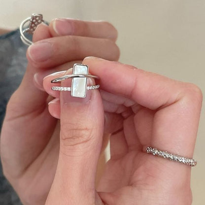 Geometric / Rhinestone Open Ring