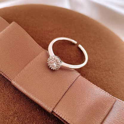 Rhinestone / Faux Pearl / Smiley Face Ring