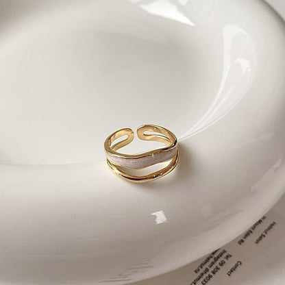 Rhinestone / Layered Open Ring