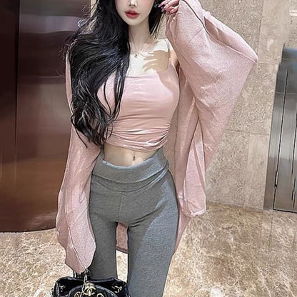 Open Front Knit Cardigan