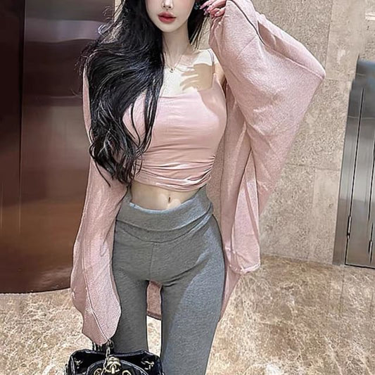 Open Front Knit Cardigan