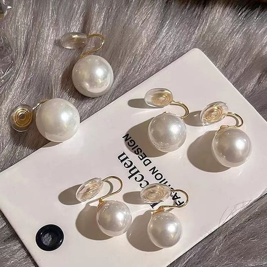 925 Sterling Silver Faux Pearl Drop Earring