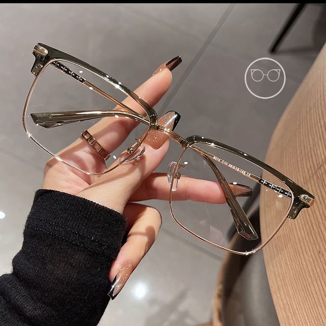 Square Metal Frame Eyeglasses Frame