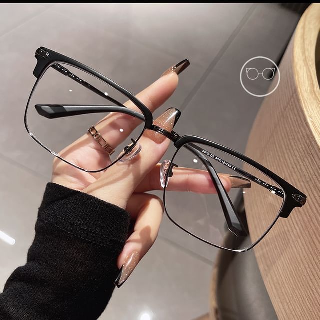 Square Metal Frame Eyeglasses Frame