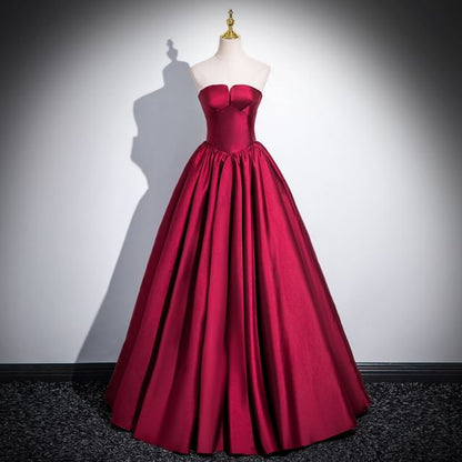 Strapless A-Line Evening Ball Gown
