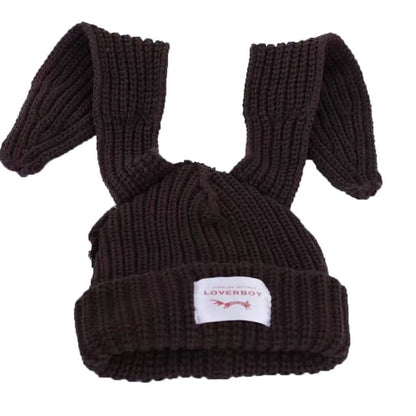 Rabbit Ear Ribbed Beanie