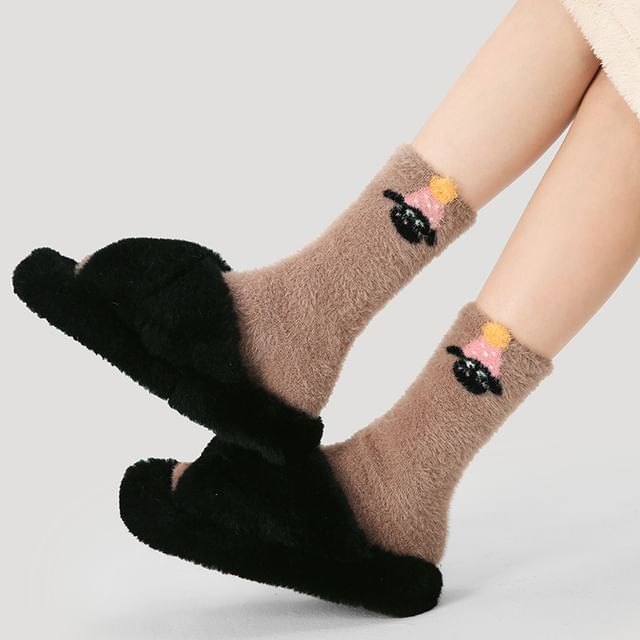 Sheep Print Knit Socks