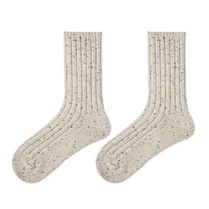 Melange Ribbed Short Socks