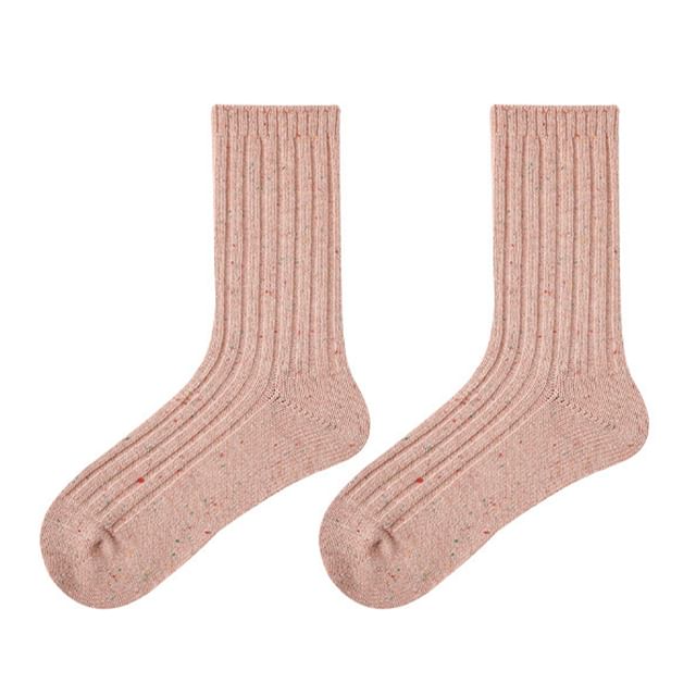 Melange Ribbed Short Socks