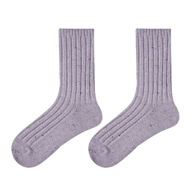 Melange Ribbed Short Socks