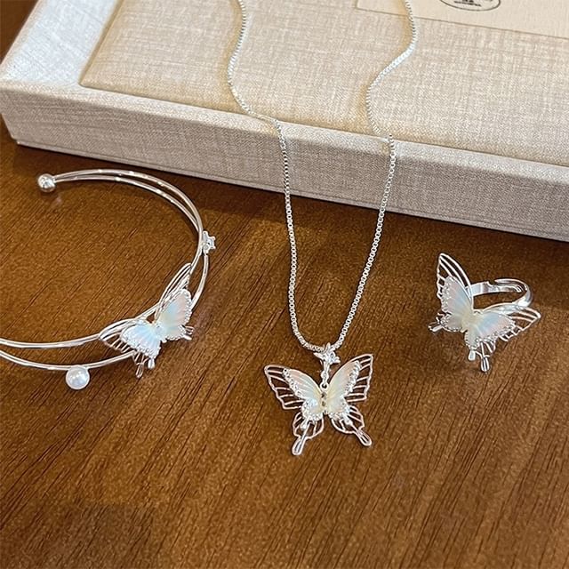 Butterfly Open Bangle / Ring / Necklace