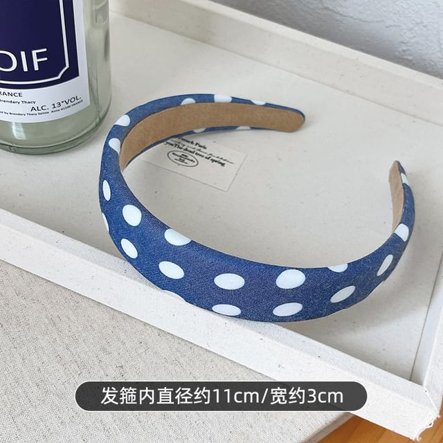 Dotted Denim Headband