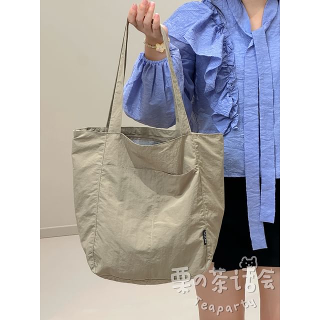 Canvas Plain Tote Bag / Bag Charm / Set