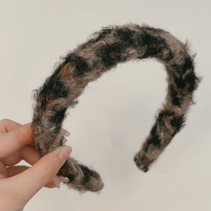 Leopard Fleece Scrunchie / Headband