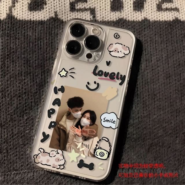 Dog Lettering Transparent Phone Case