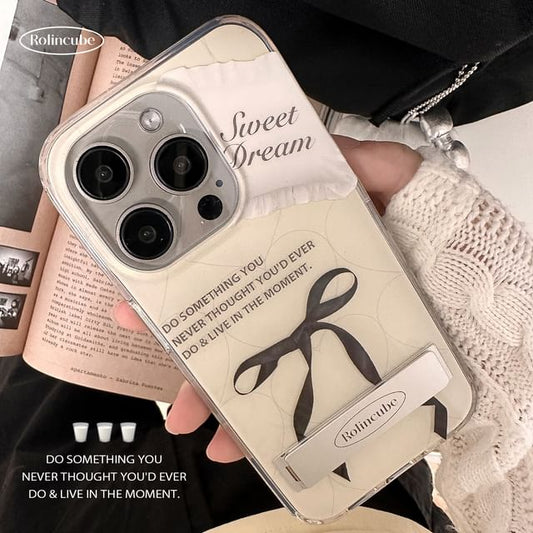 Ribbon Lettering Stand Phone Case