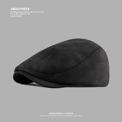 Faux Suede Flat Cap