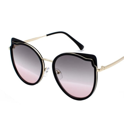 Cat Eye Metal Frame Sunglasses