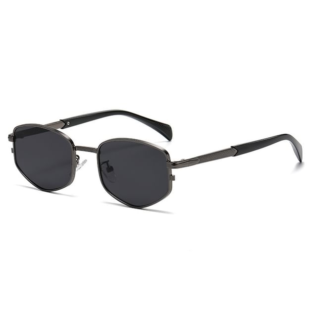 Geometric Metal Frame Sunglasses