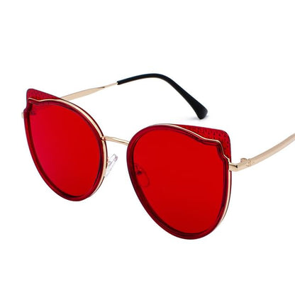 Cat Eye Metal Frame Sunglasses